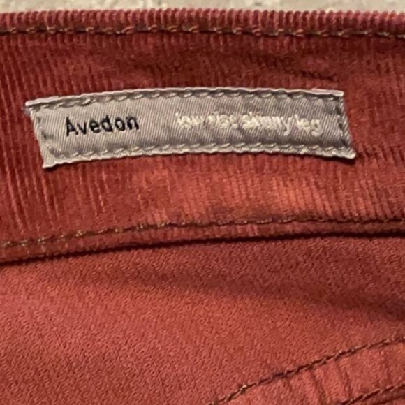 NWT Citizens of Humanity Cinnabar Rust Maroon Corduroy Skinny Jeans Fall Sz 24 - Picture 4 of 9